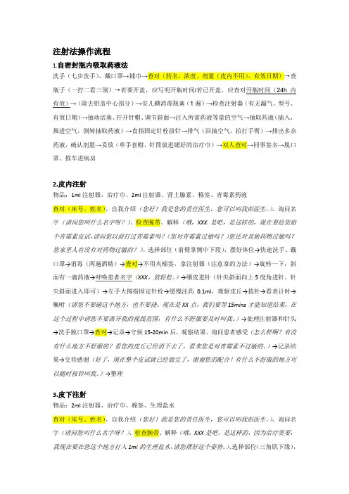 注射法操作流程