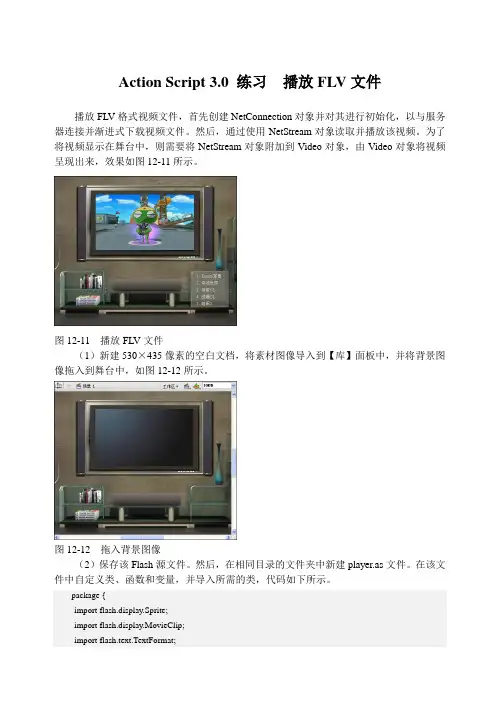 Action Script 3.0 练习  播放FLV文件
