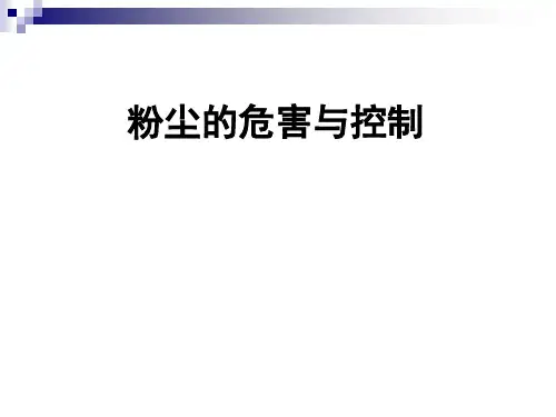 粉尘危害与控制