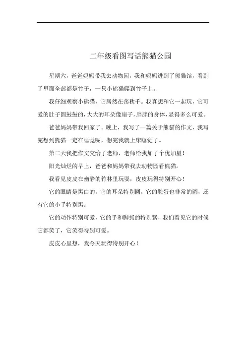二年级看图写话熊猫公园