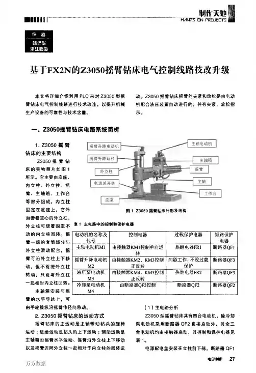 基于FX2N的Z3050摇臂钻床电气控制线路技改升级