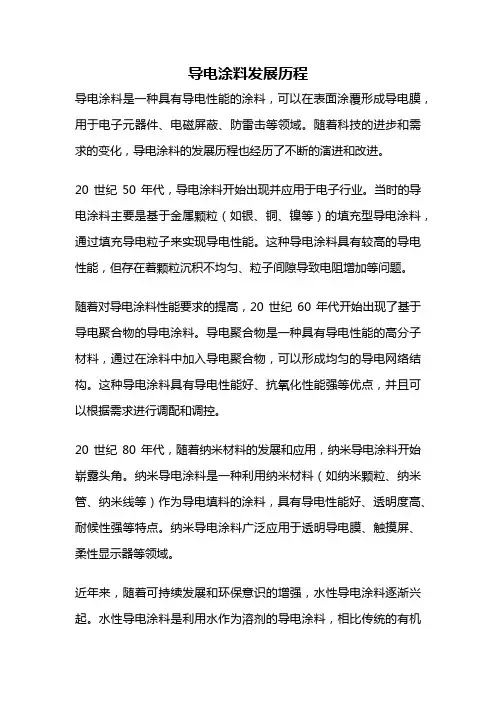 导电涂料发展历程