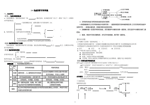 高中生物必修三2.4免疫调节导学案