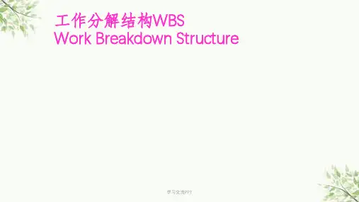 项目管理之工作分解结构课件