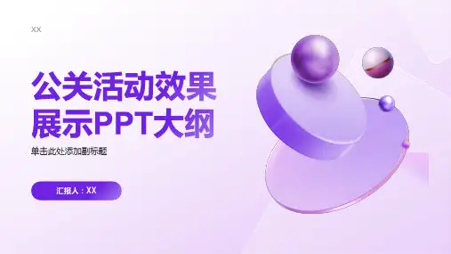 公关宣传部公关活动效果展示PPT