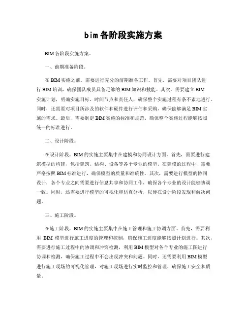 bim各阶段实施方案