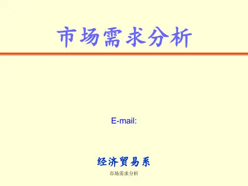 市场需求分析 ppt课件