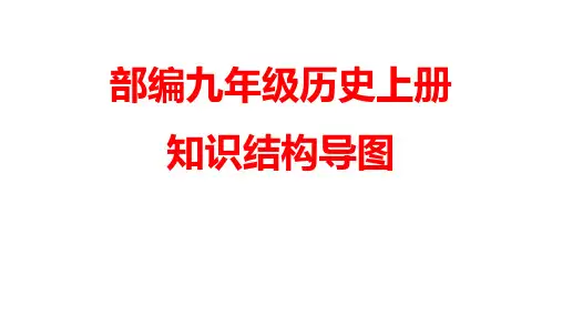 部编人教版九年级历史上册1--12课知识结构导图课件(2019.11)