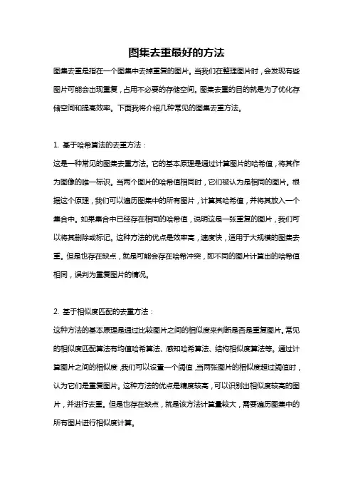 图集去重最好的方法