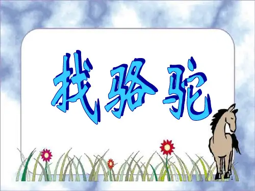 三年级上册16《找骆驼》(精品)PPT课件