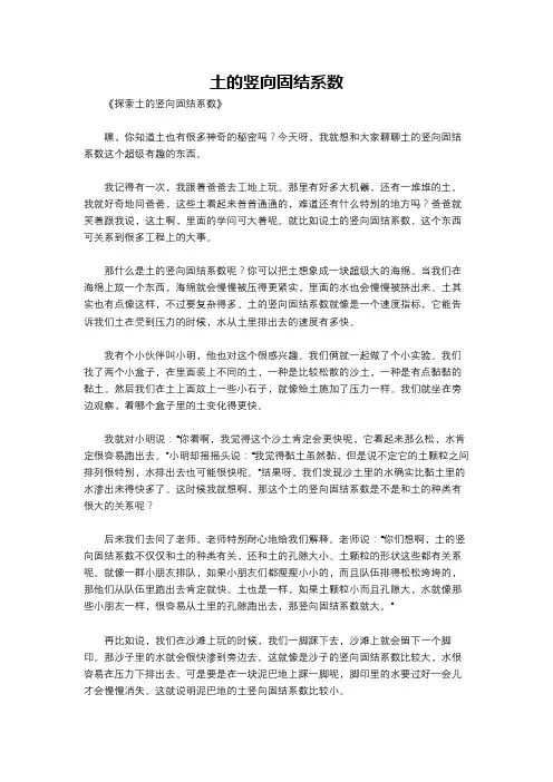 土的竖向固结系数
