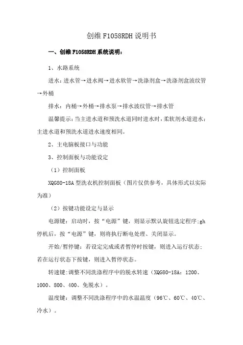 创维F1058RDH说明书