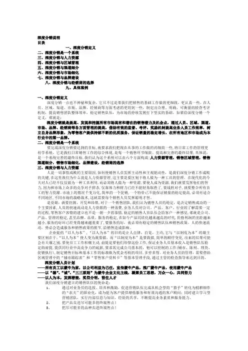 深度分销说明