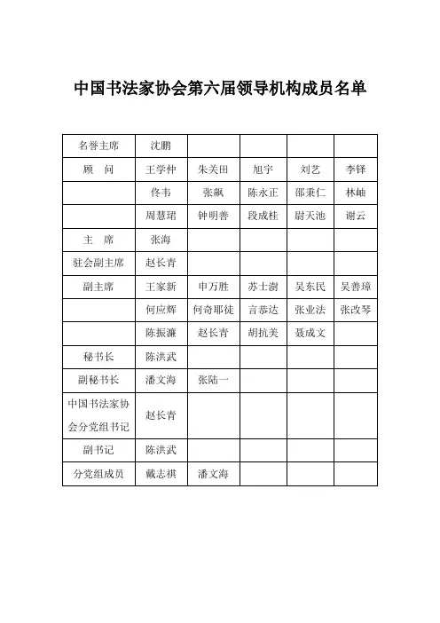 中国书法家协会