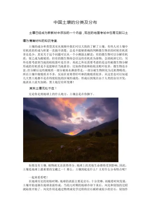 中国土壤的分类及分布