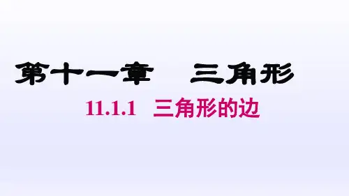 11.1.1 三角形的边