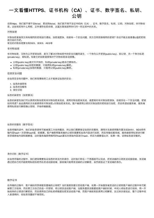 一文看懂HTTPS、证书机构（CA）、证书、数字签名、私钥、公钥