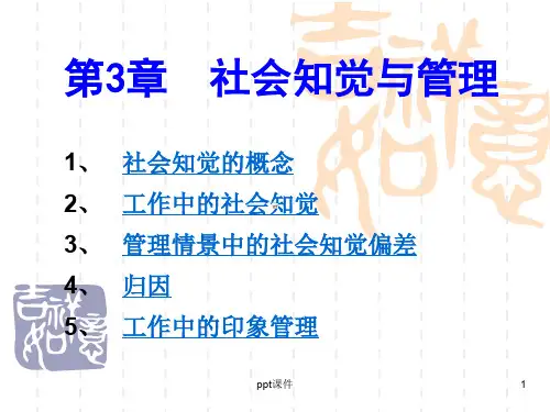 管理心理学-社会认知与管理ppt课件