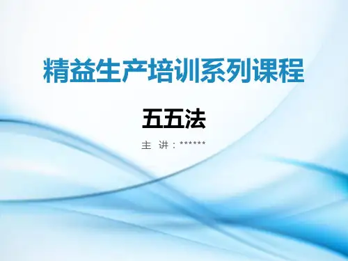 精益生产培训系列课程--五五法[JY0010]