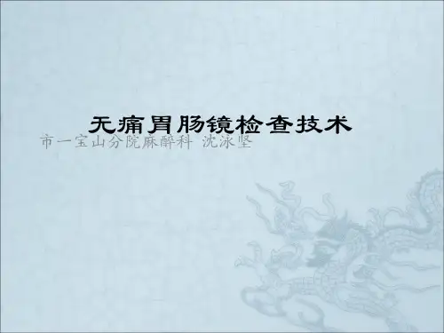 无痛胃肠镜检查技术ppt课件