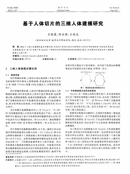 基于人体切片的三维人体建模研究