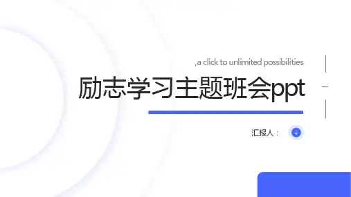 励志学习主题班会ppt