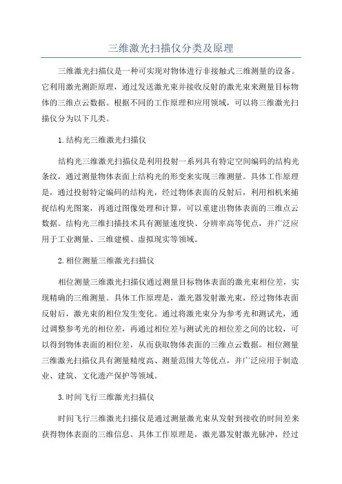 三维激光扫描仪分类及原理