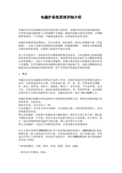 电磁炉系统原理详细介绍要点