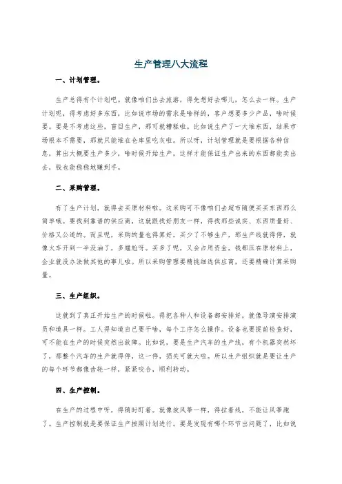 生产管理八大流程