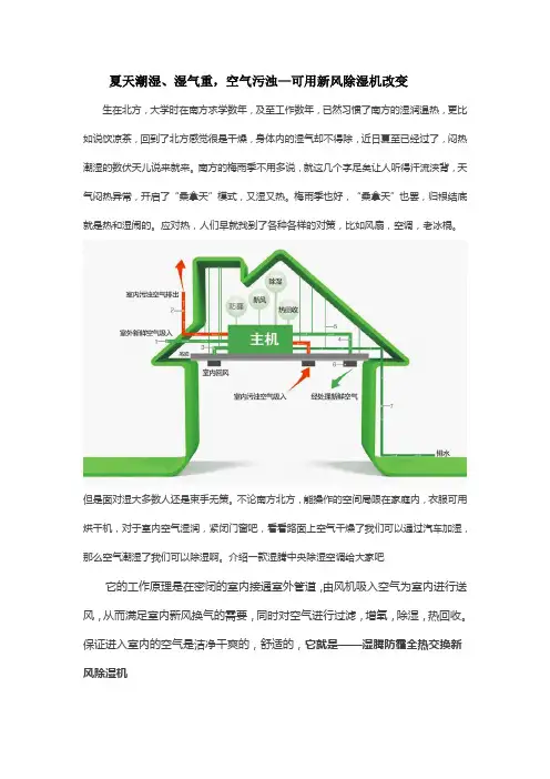 夏天潮湿、湿气重,空气污浊—可用新风除湿机改变
