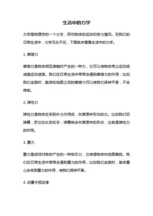 生活中的力学