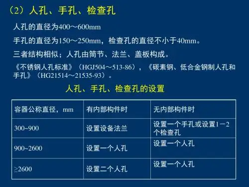 化工设备机械基础10设备的开孔和附件