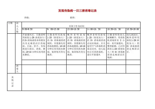 传染病消毒记录表格.doc