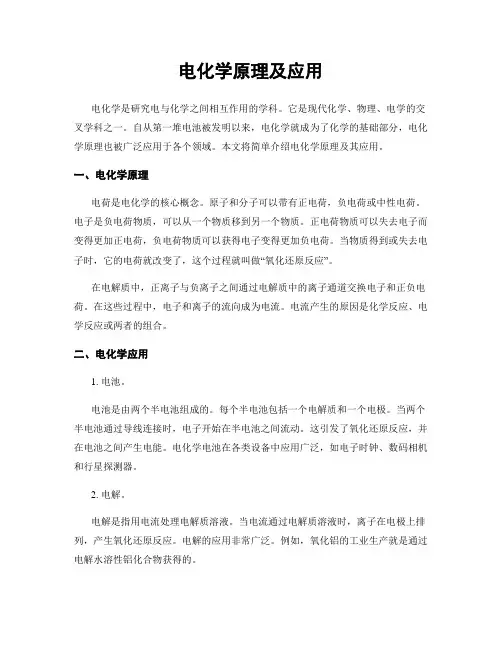 电化学原理及应用