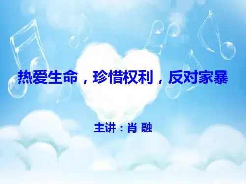 反家庭暴力法演示课件