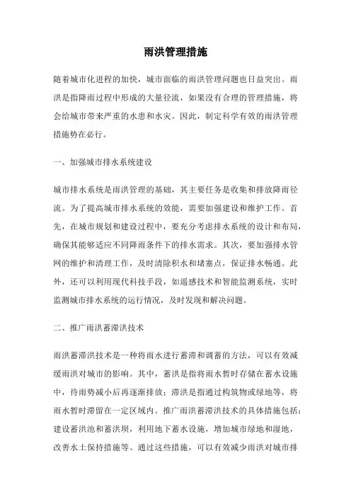 雨洪管理措施