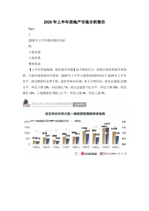 2020年上半年房地产市场分析报告
