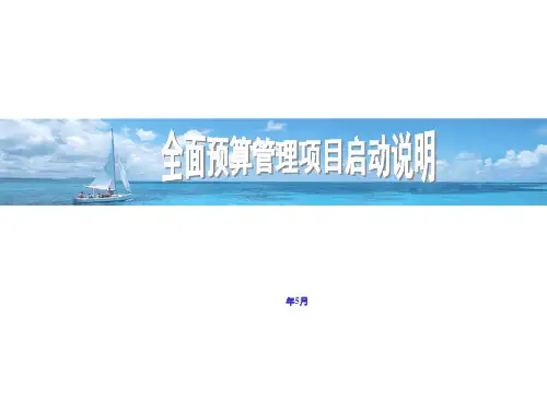 全面预算管理项目启动培训【共26张PPT】