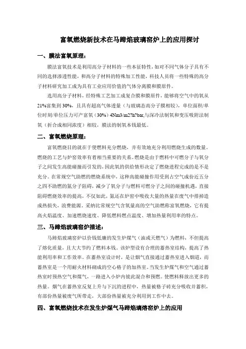 富氧燃烧技术在马蹄焰窑炉上的应用探讨