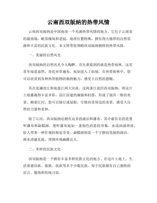 云南西双版纳的热带风情