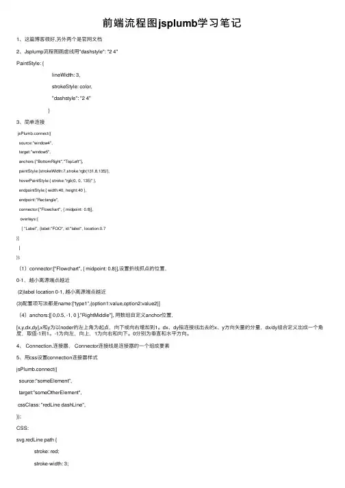 前端流程图jsplumb学习笔记