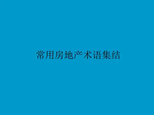 【实用资料】房地产常用术语.ppt