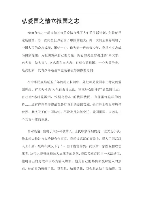 弘爱国之情立报国之志