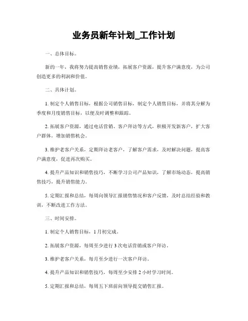 业务员新年计划_工作计划