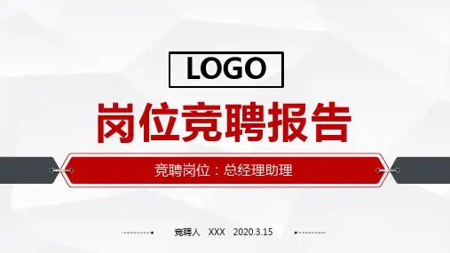 工程项目经理竞聘ppt演讲