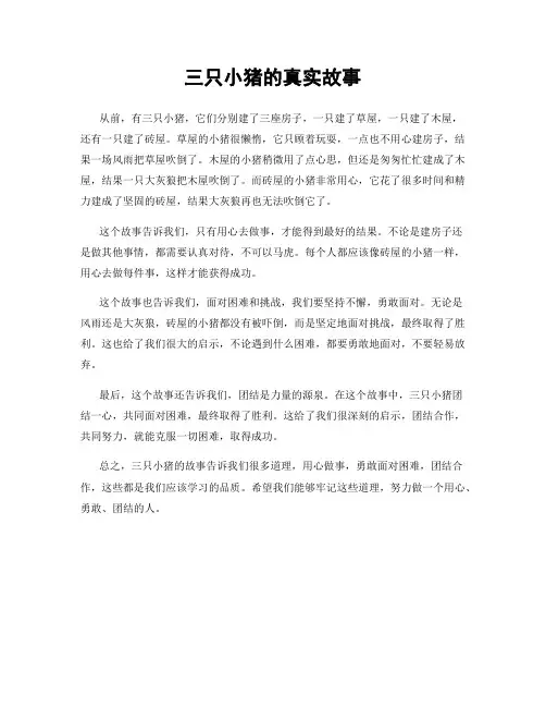 三只小猪的真实故事