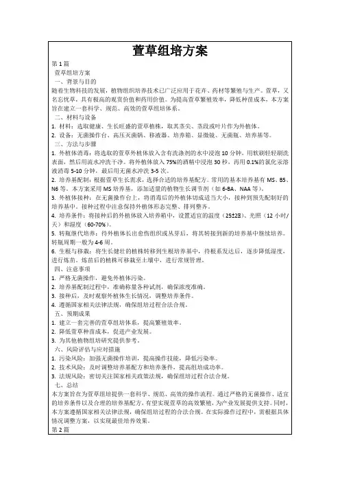 萱草组培方案