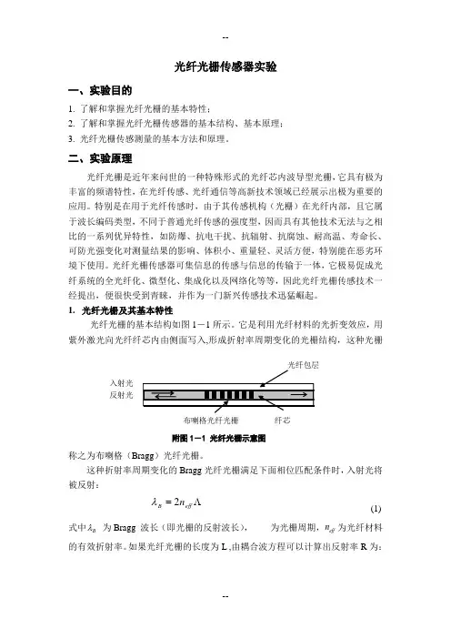 实验--光纤光栅传感实验