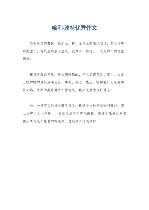 哈利·波特优秀作文