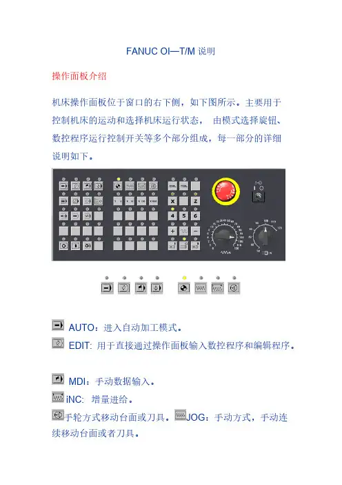 FANUCOI面板说明